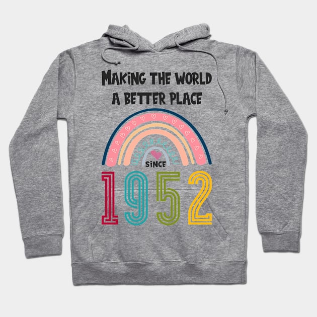 Birthday Making the world better place since 1952 Hoodie by IngeniousMerch